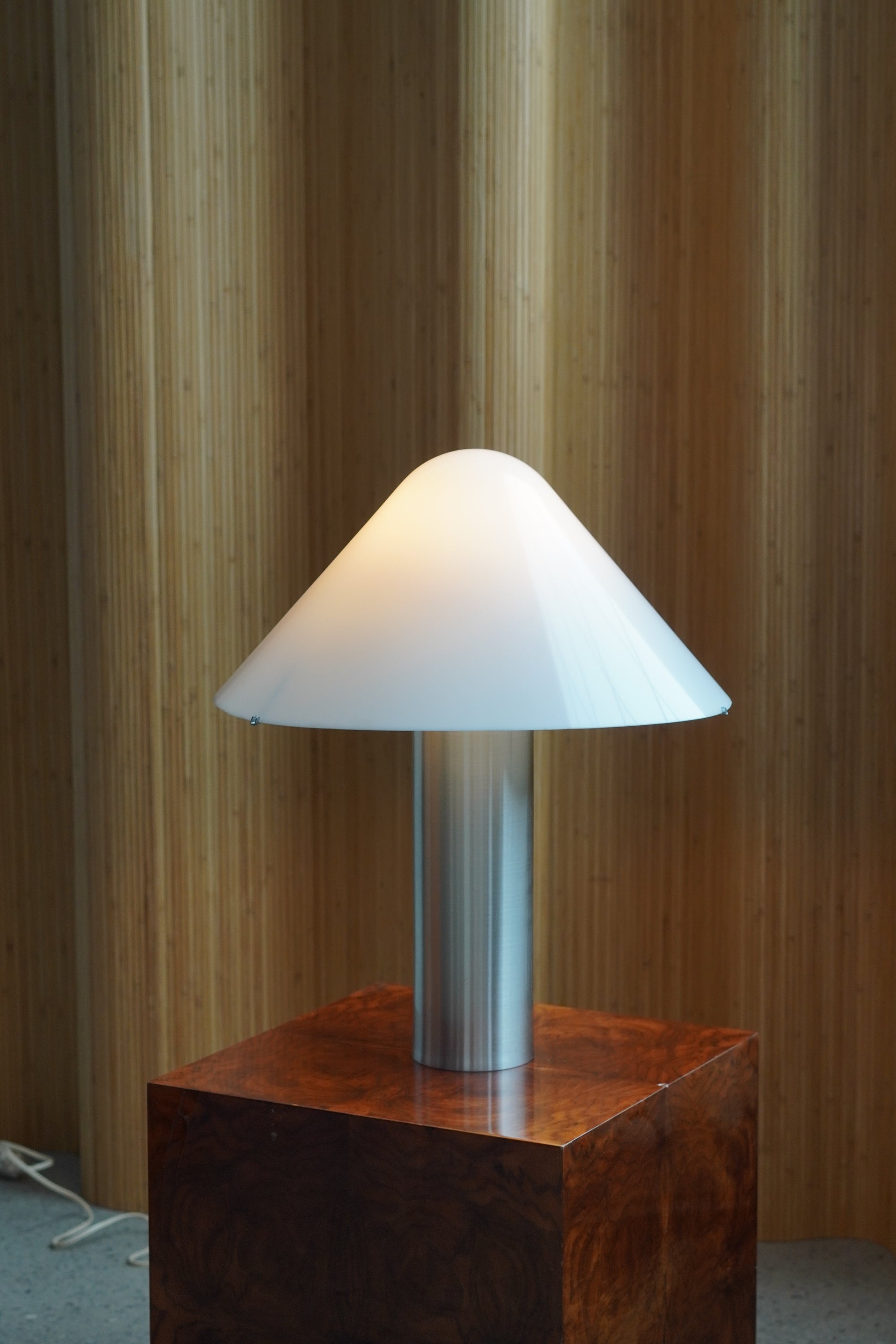 White and Chrome Table Lamp