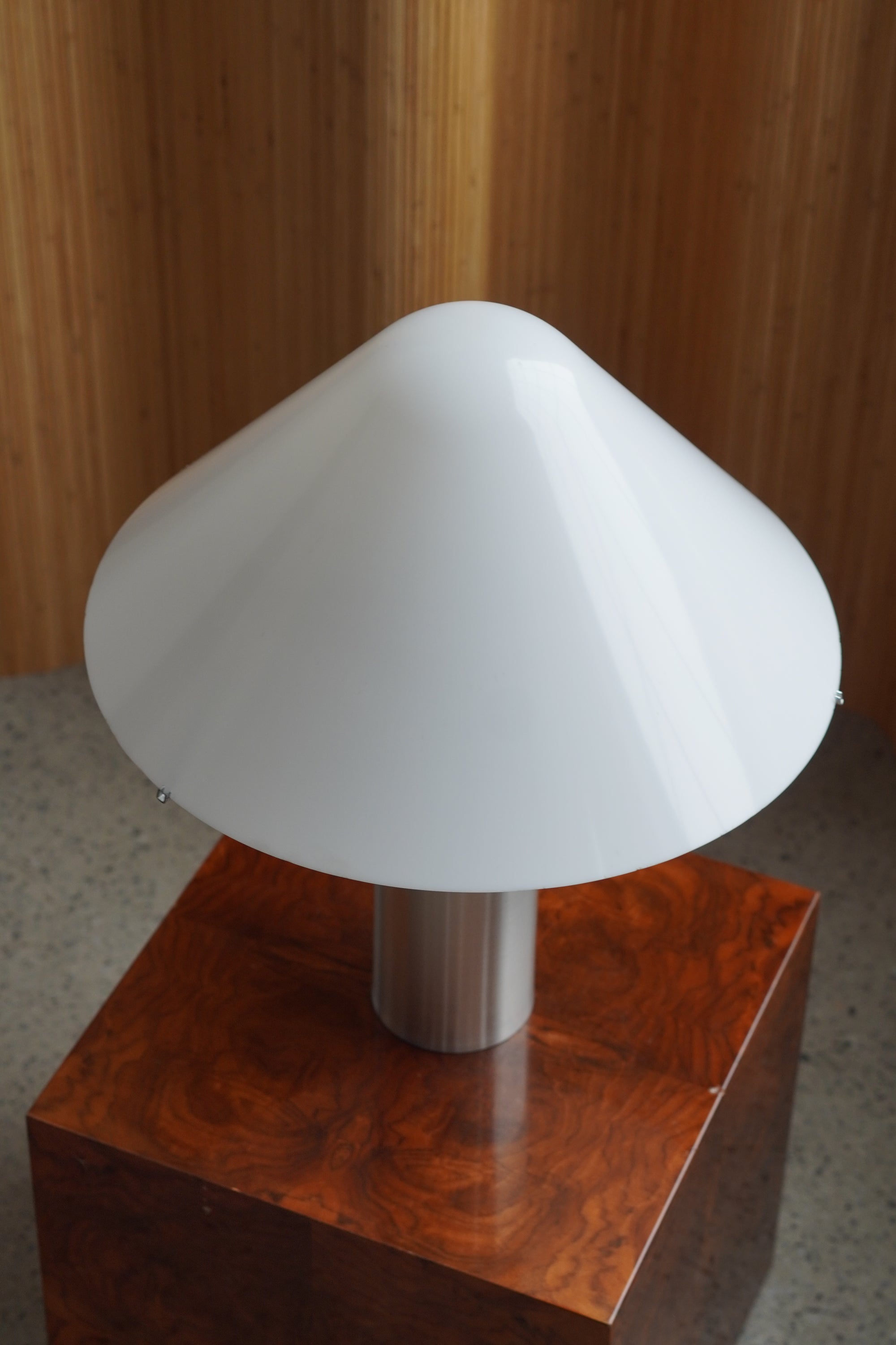 White and Chrome Table Lamp