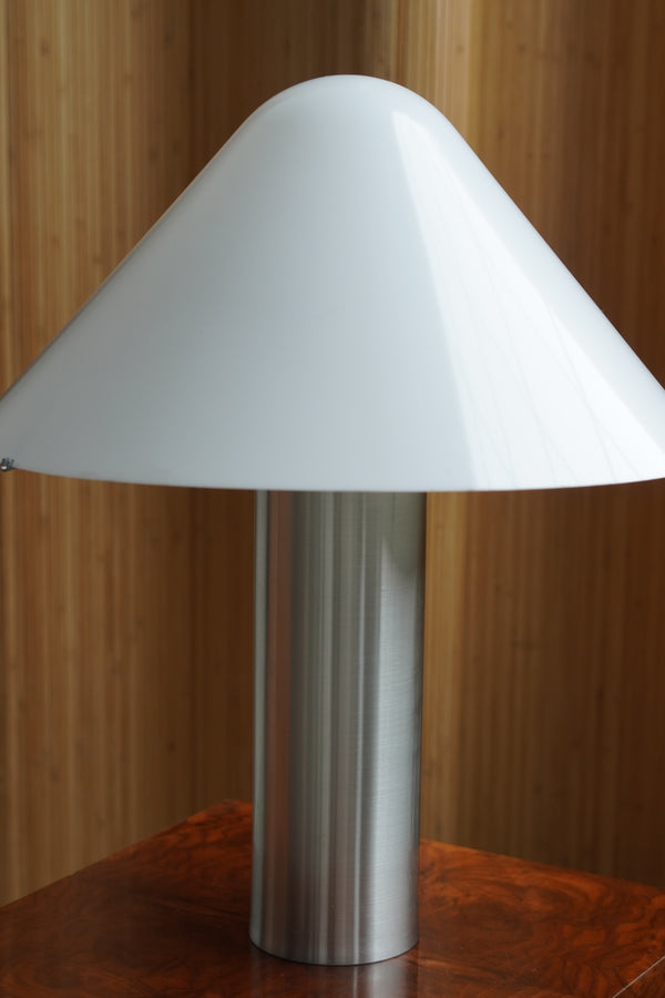 White and Chrome Table Lamp