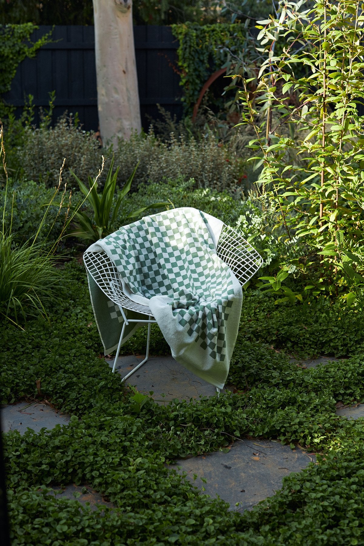 Roman Pool towel in Sage & Chalk by Baina