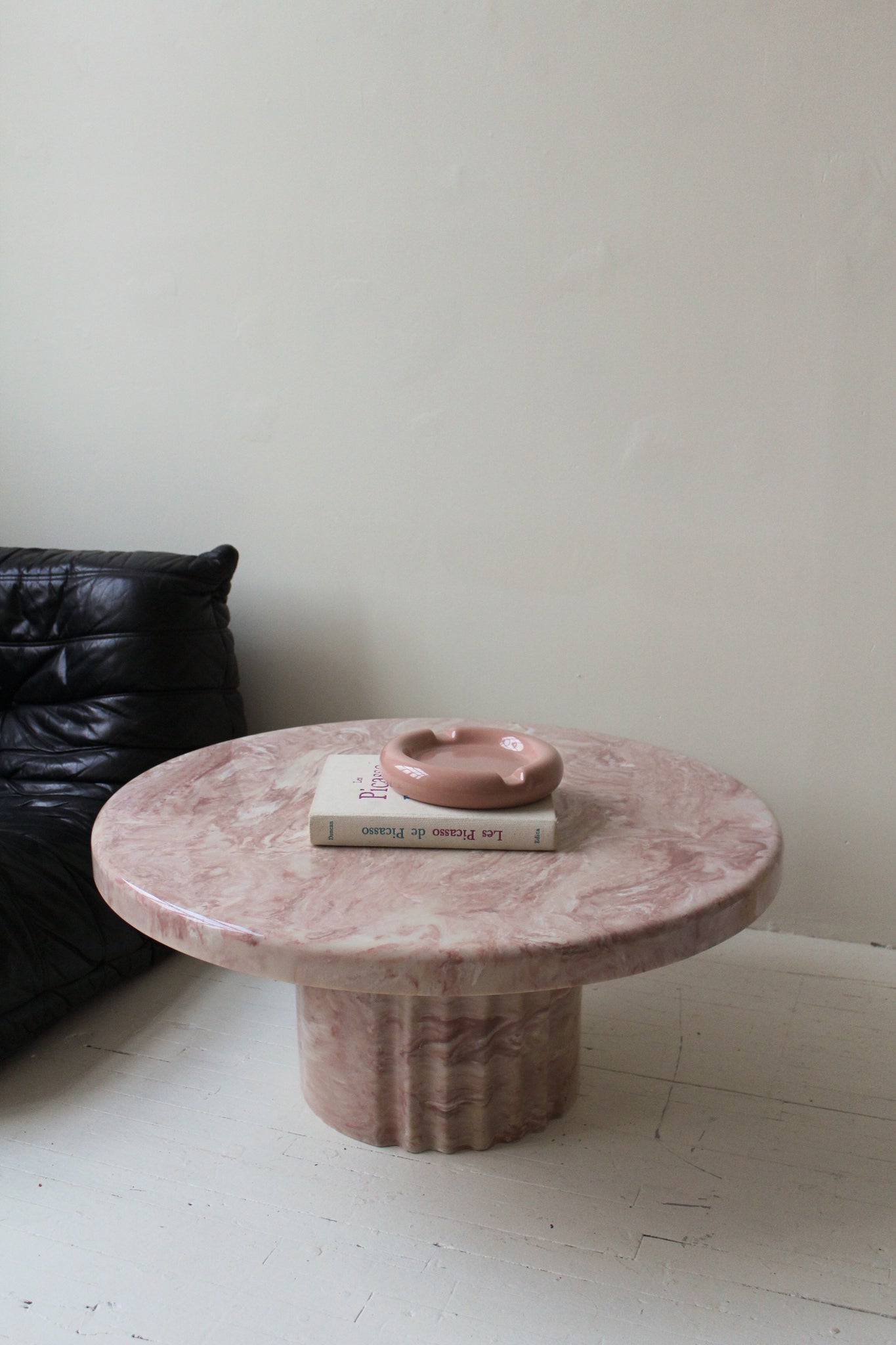 Pink Marbled Coffee Table