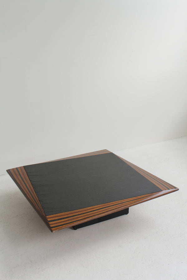 Slate and Wood Coffee Table