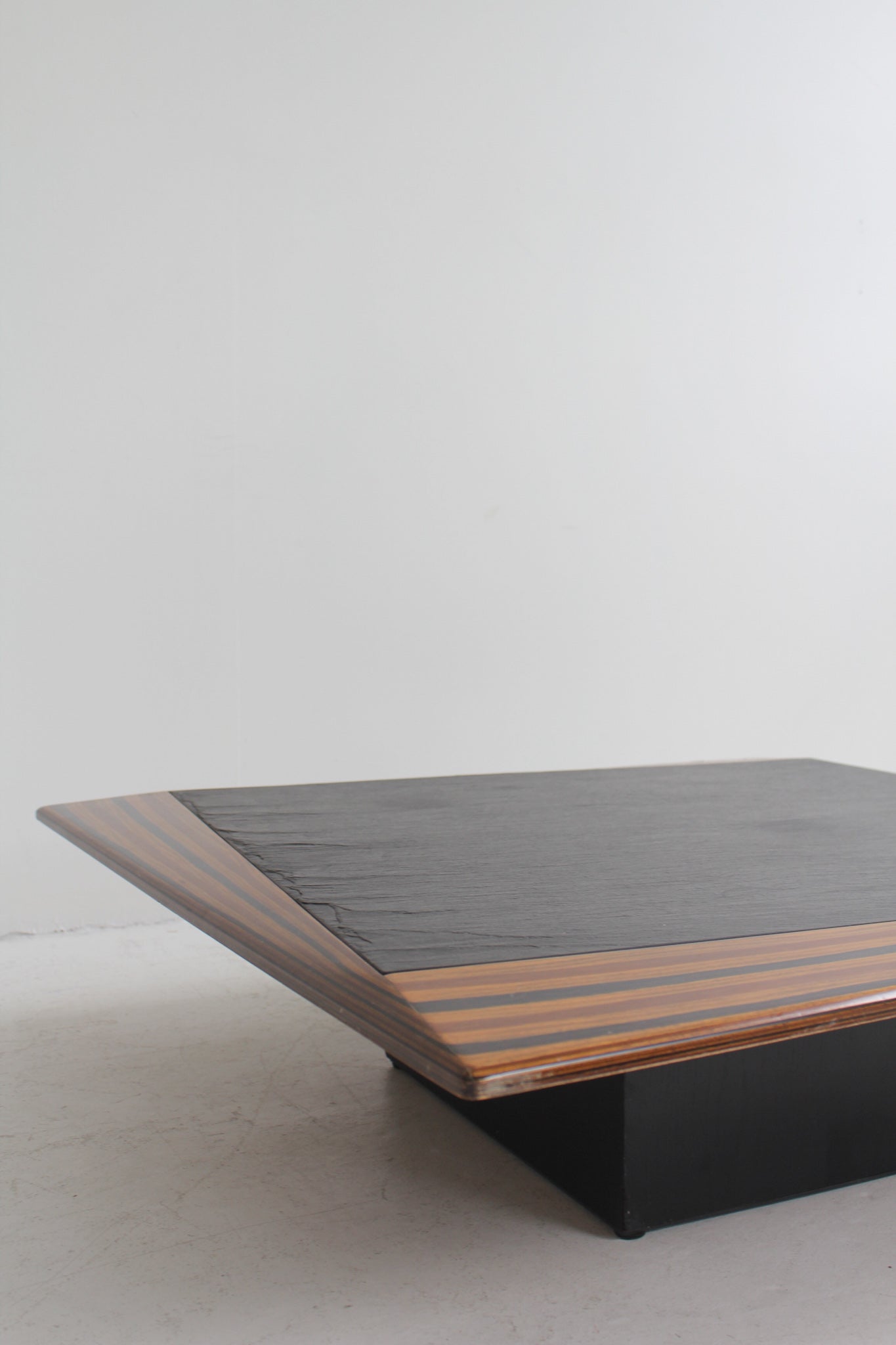 Slate and Wood Coffee Table
