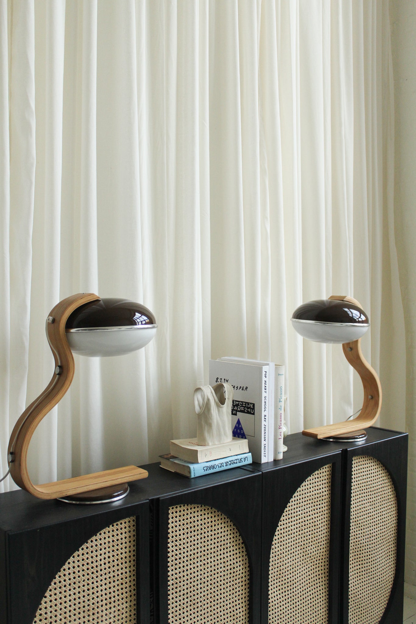 Bentwood Saucer Table Lamps