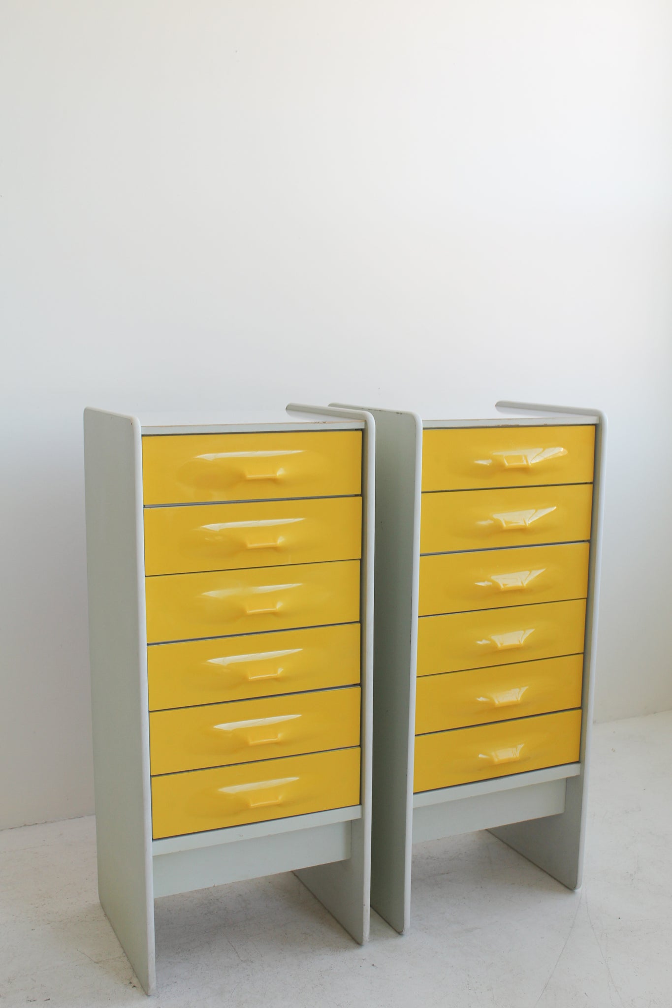 Yellow Highboy Dresser by Giovanni Maur for Treco