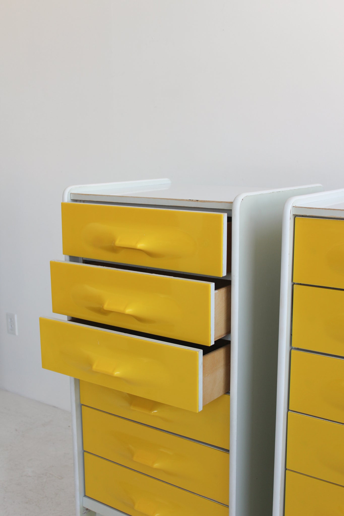 Yellow Highboy Dresser by Giovanni Maur for Treco