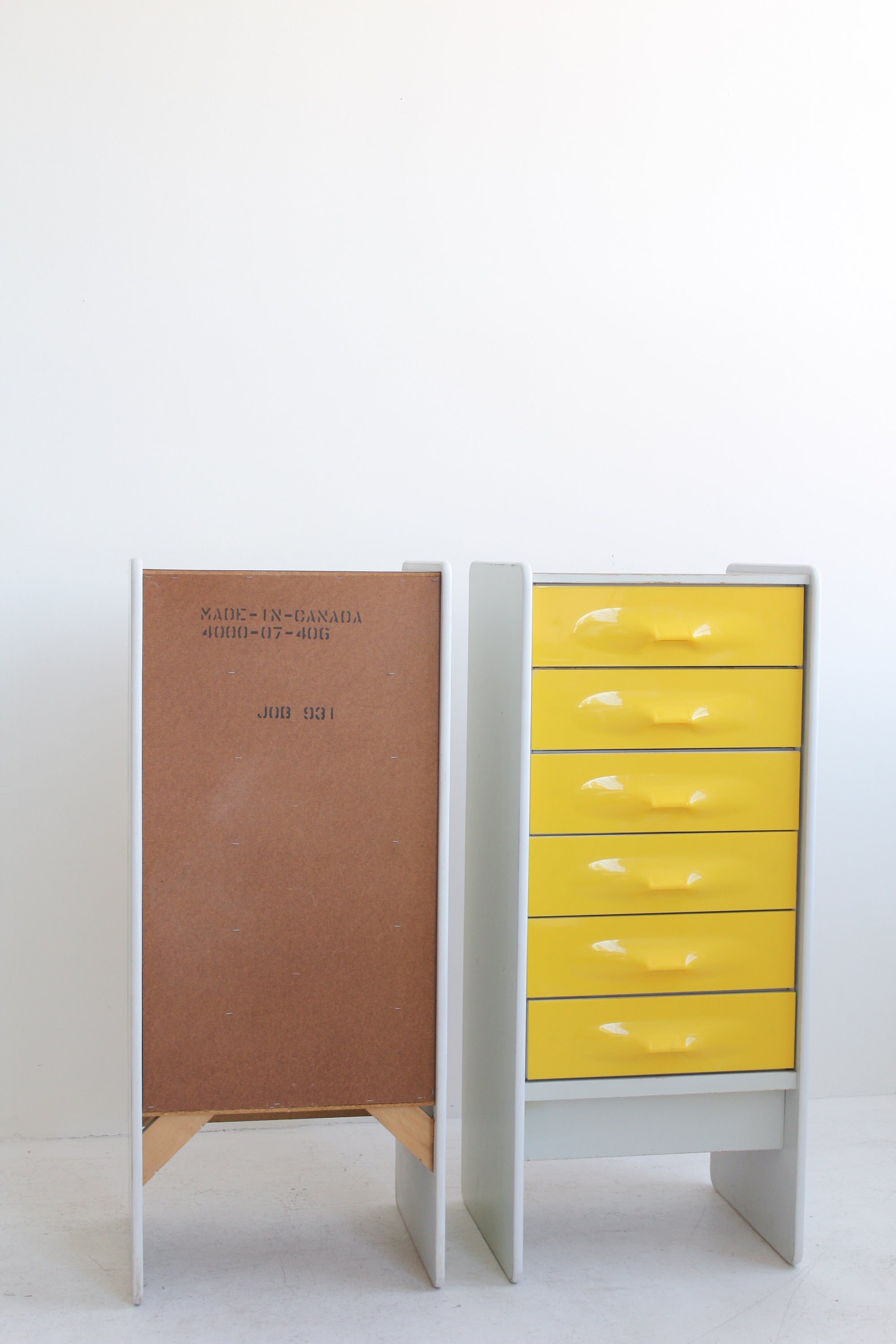 Yellow Highboy Dresser by Giovanni Maur for Treco
