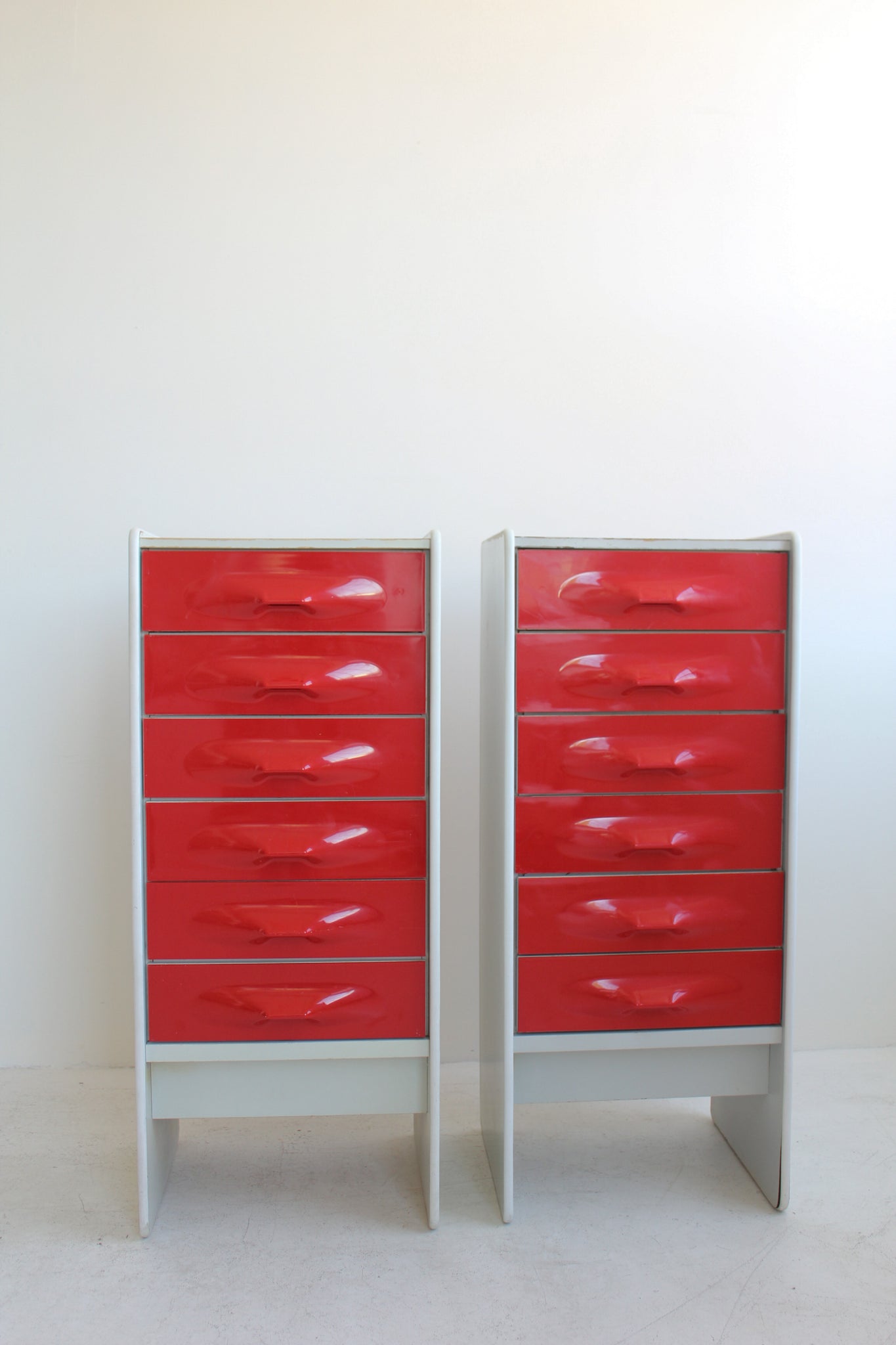 Red Highboy Dresser by Giovanni Maur for Treco