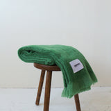 Jeté en mohair vert