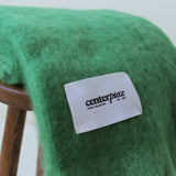 Jeté en mohair vert