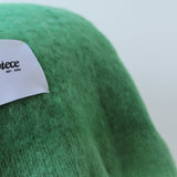 Jeté en mohair vert