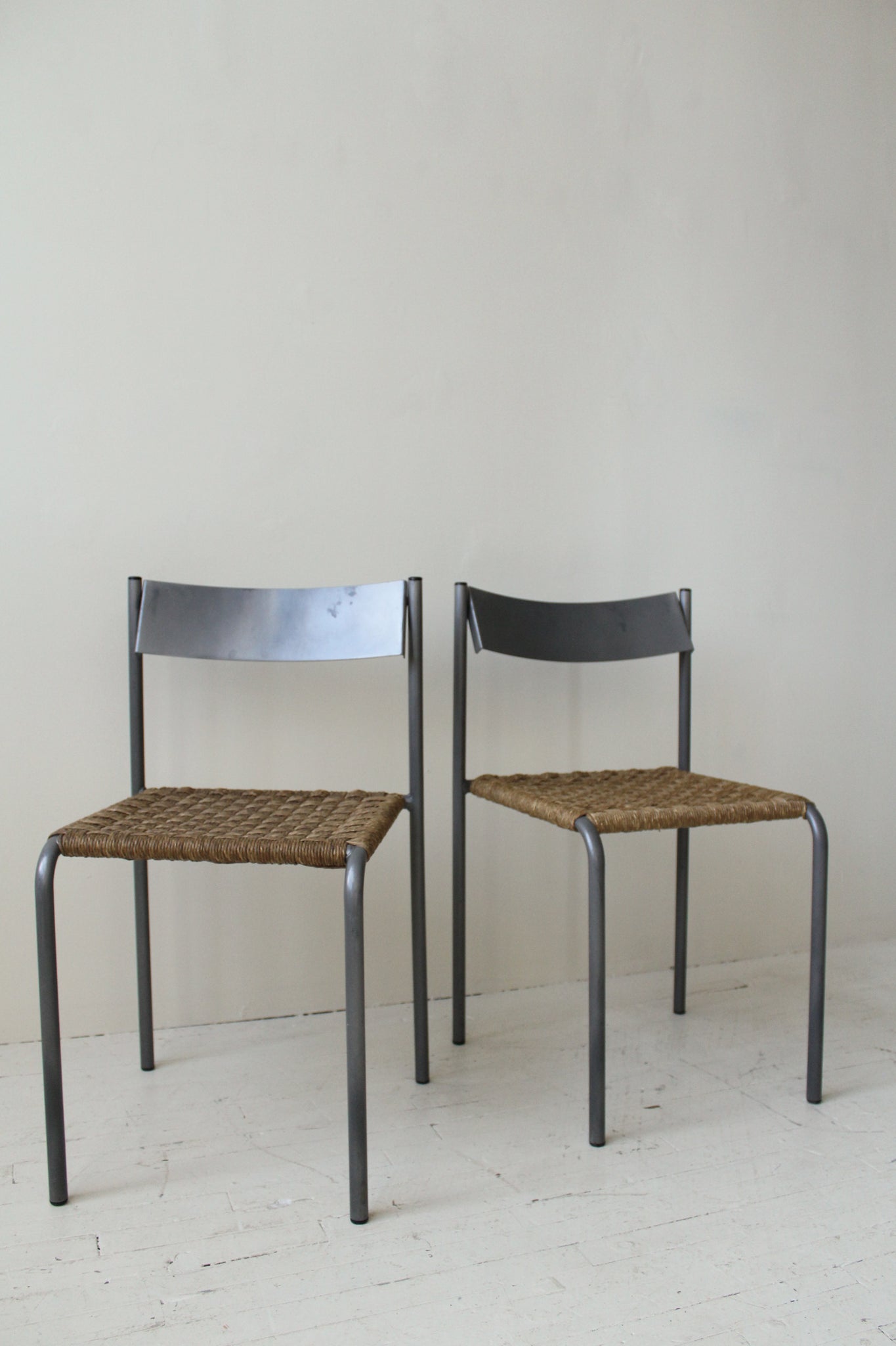 Woven and Metal Stacking Chairs