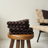 Josephine Hand towel in Tabac & Noir by Baina