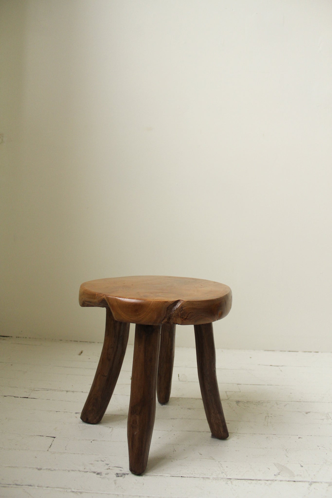Brutalist Wooden Stool