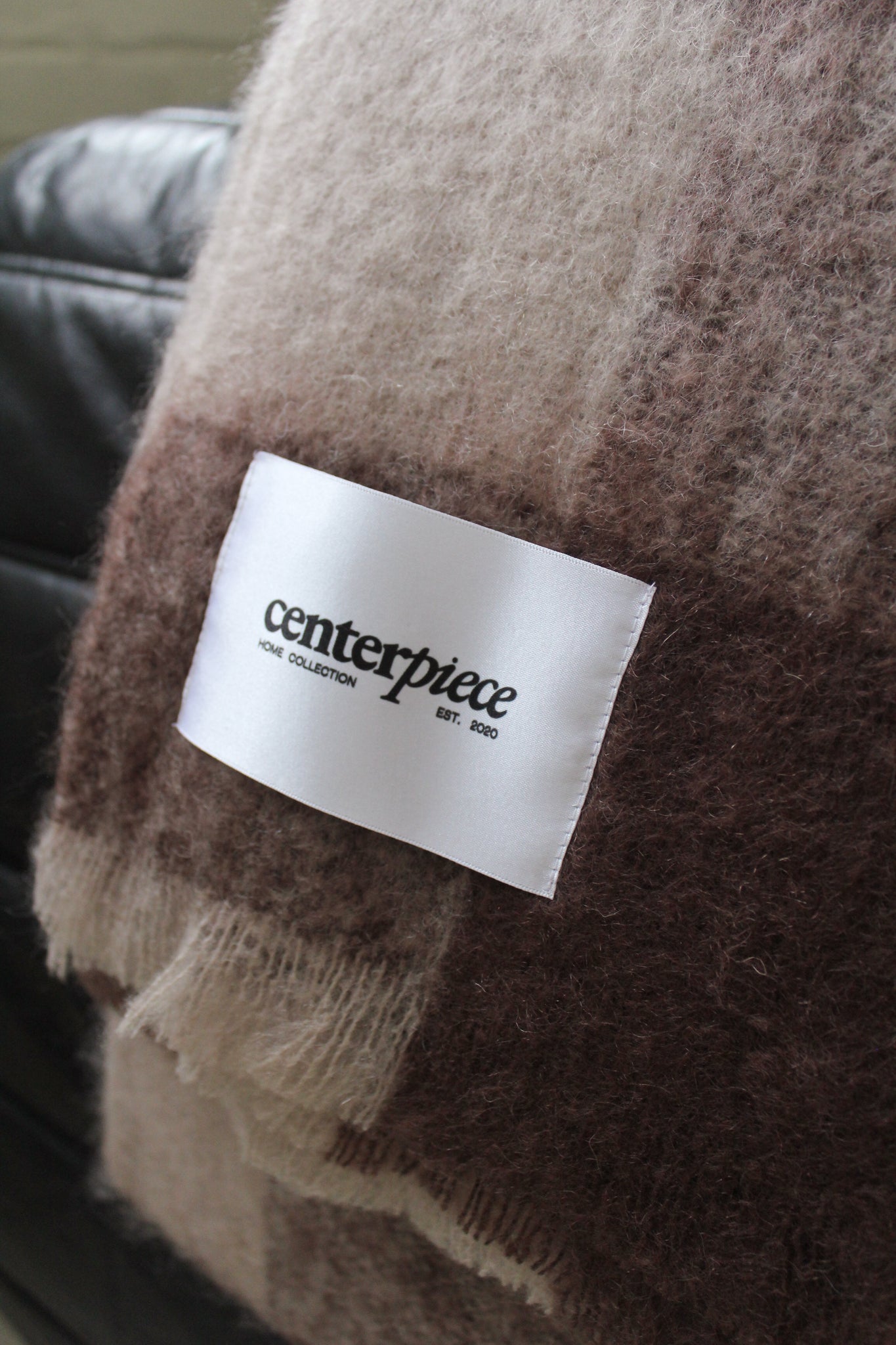 Mocha Checkered Throw