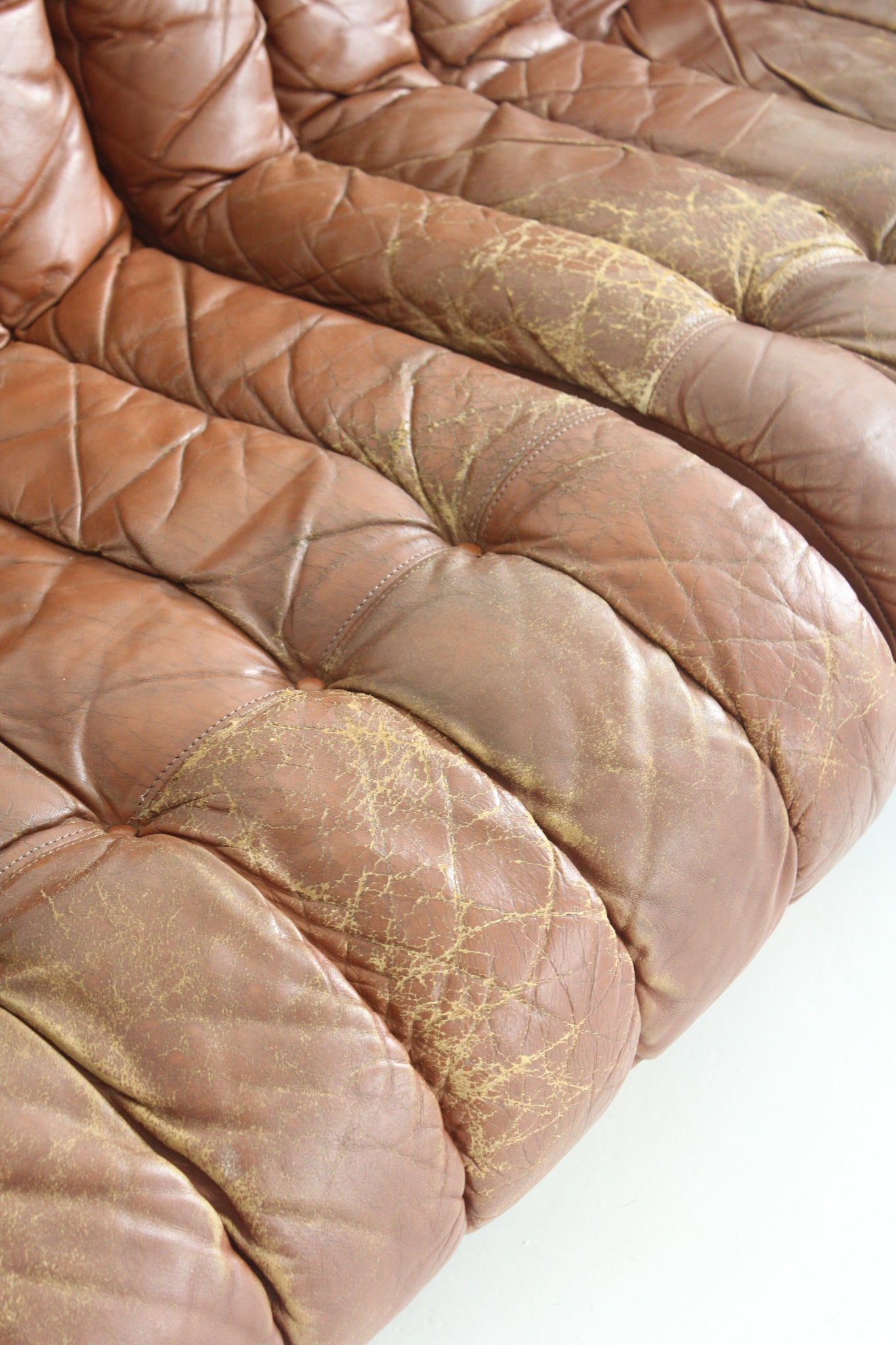 Modular Leather Loveseat