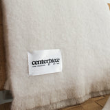 Jeté en alpaga crème