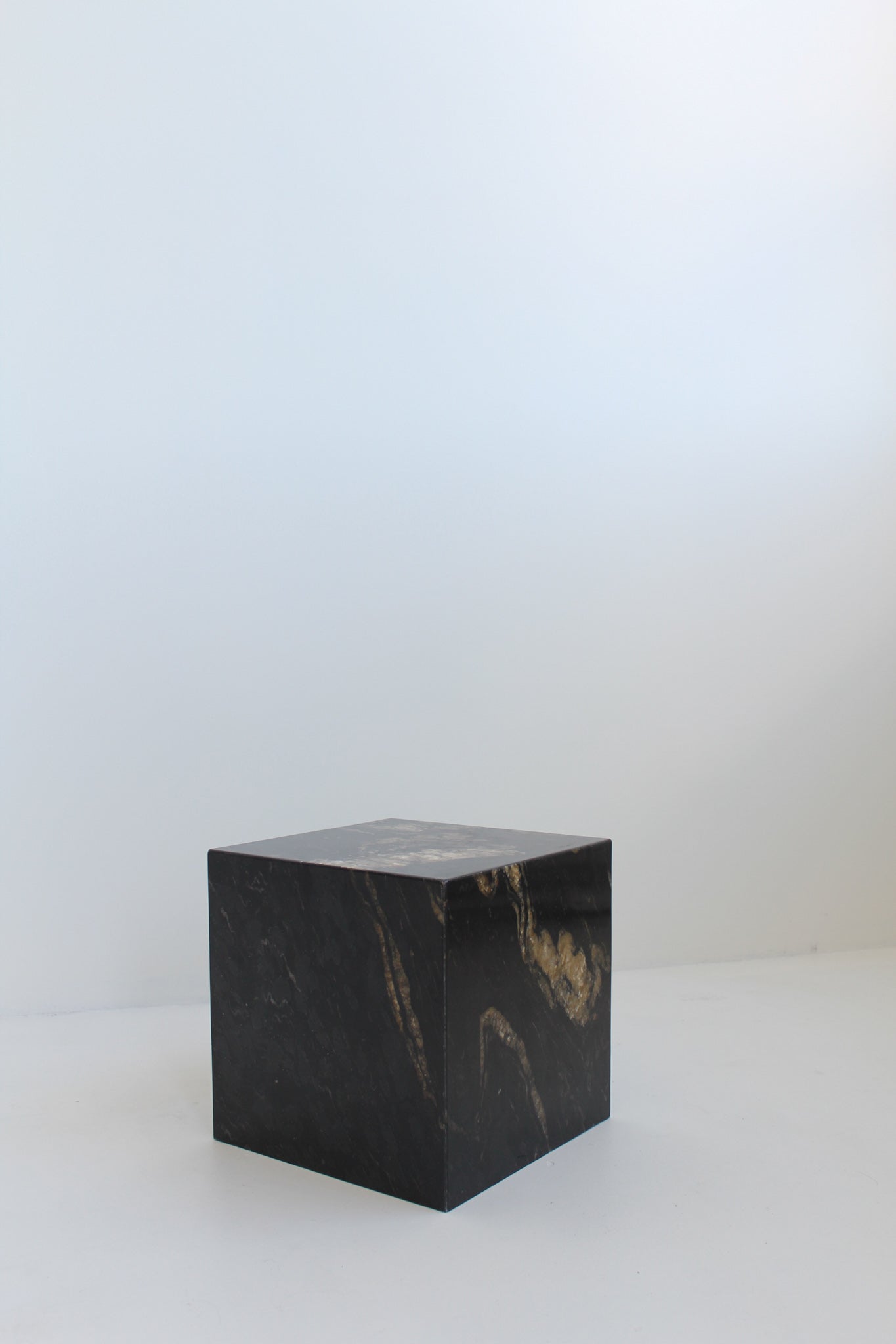 Titanium Cube Side Table
