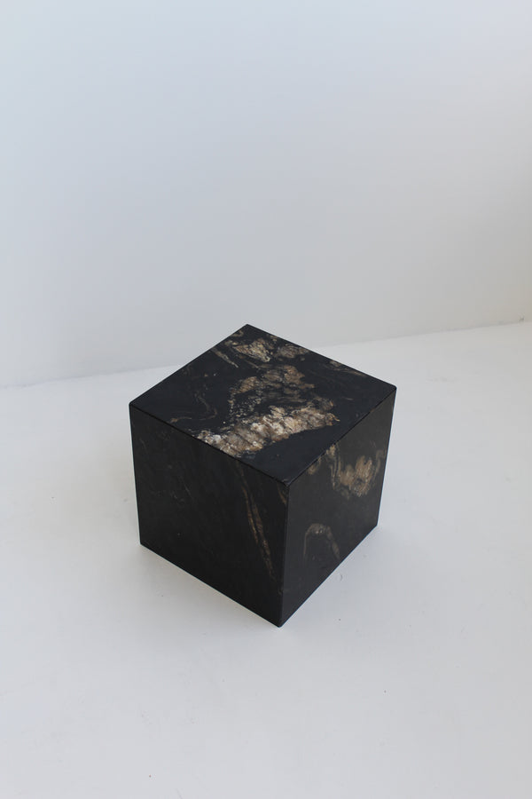 Titanium Cube Side Table