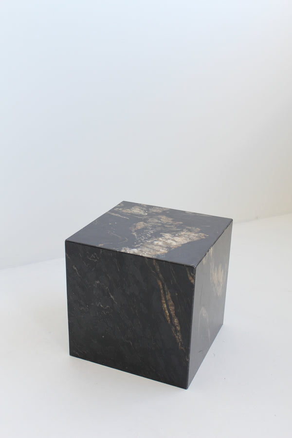 Titanium Cube Side Table