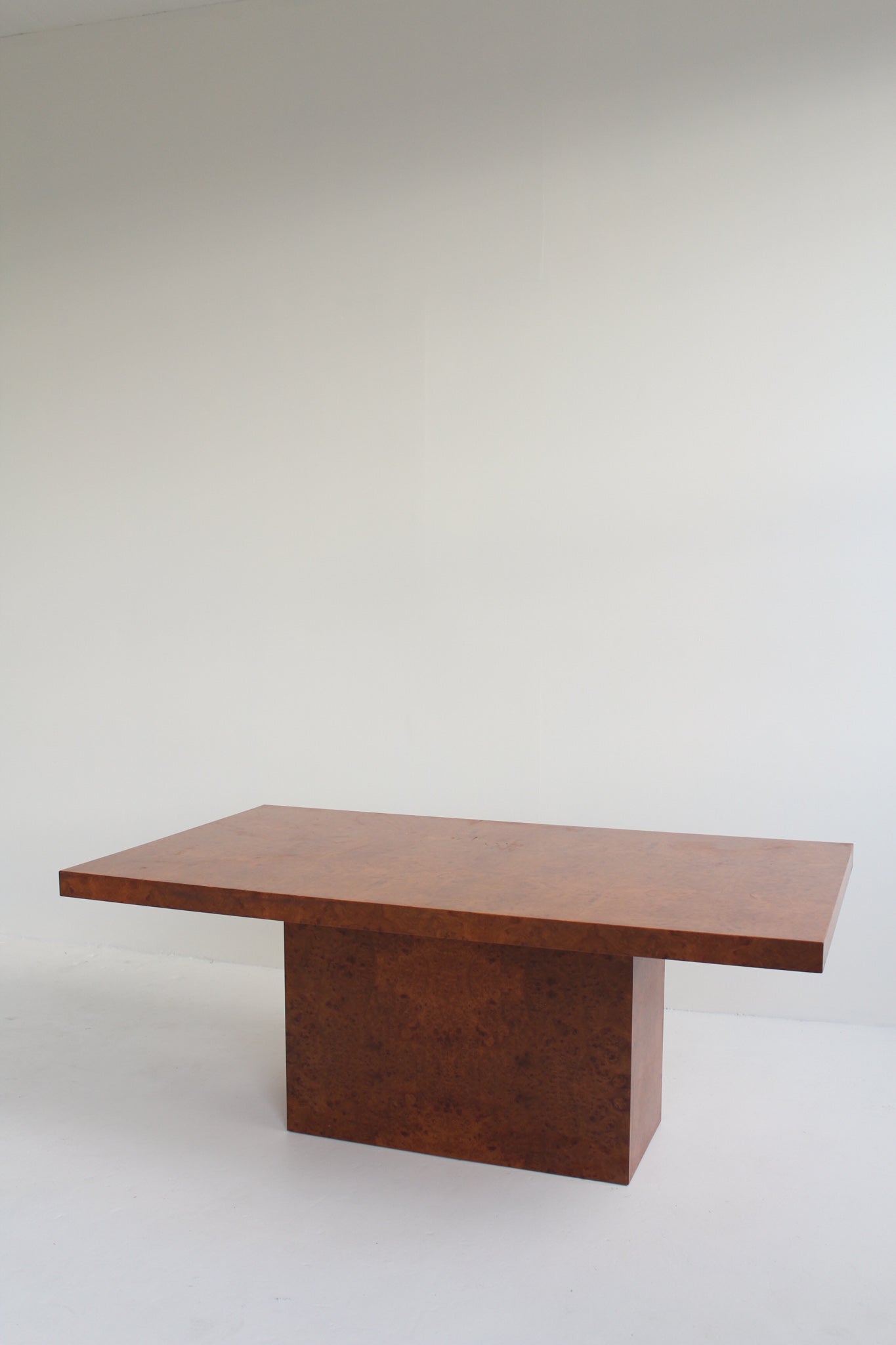 Burlwood Pedestal Dining Table