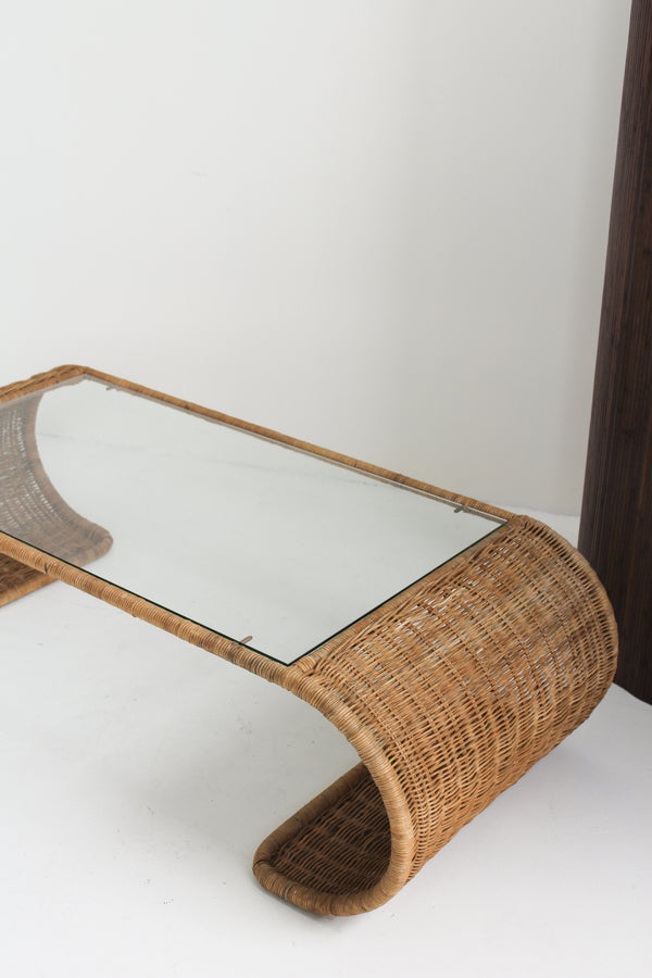 Rattan Waterfall Coffee Table