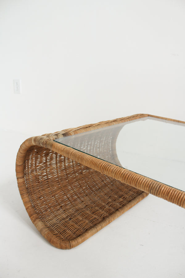 Rattan Waterfall Coffee Table