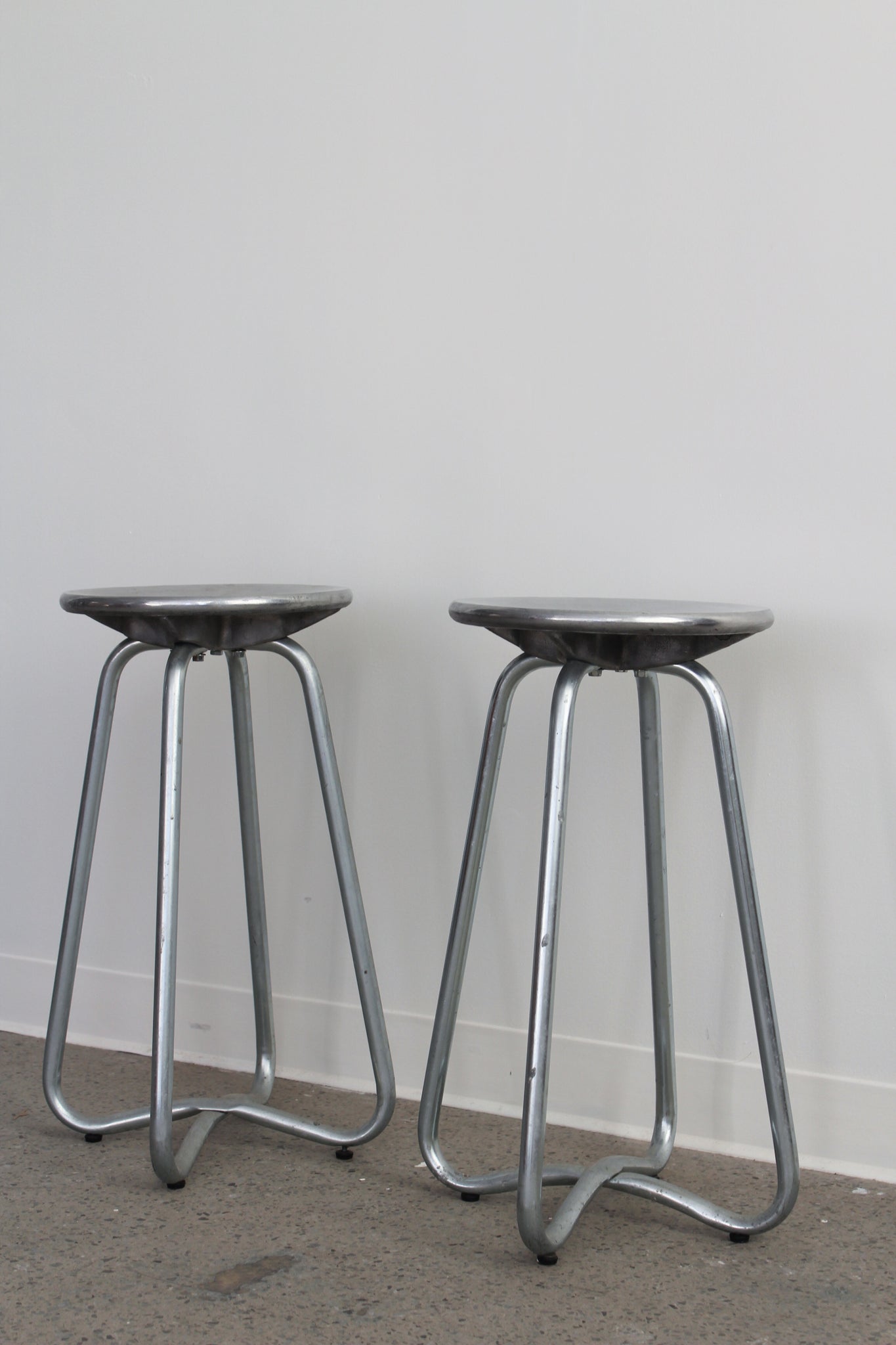 Brushed Steel Stools by Terrence Conran for Habitat