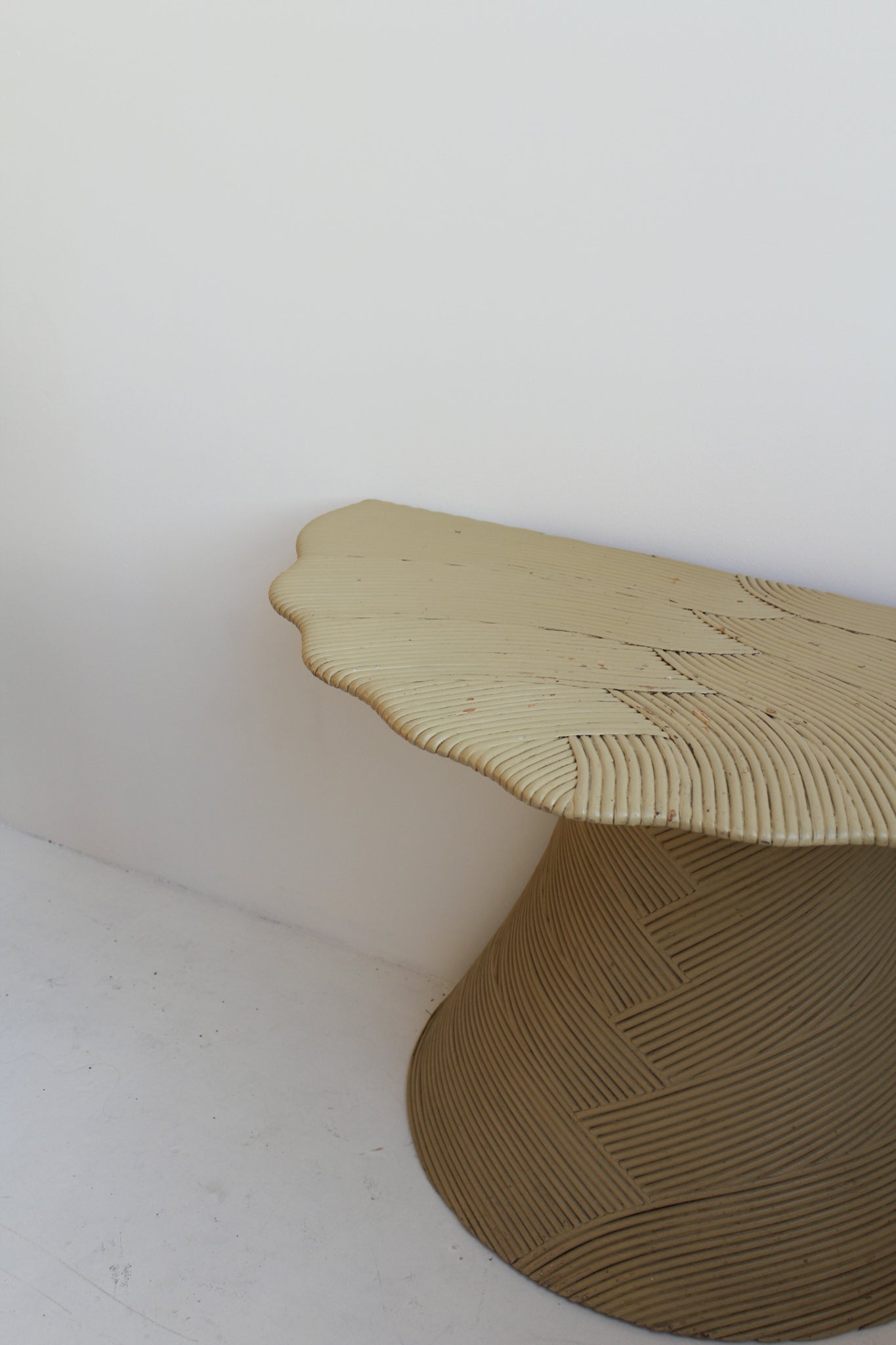 Demi-Lune Rattan Console