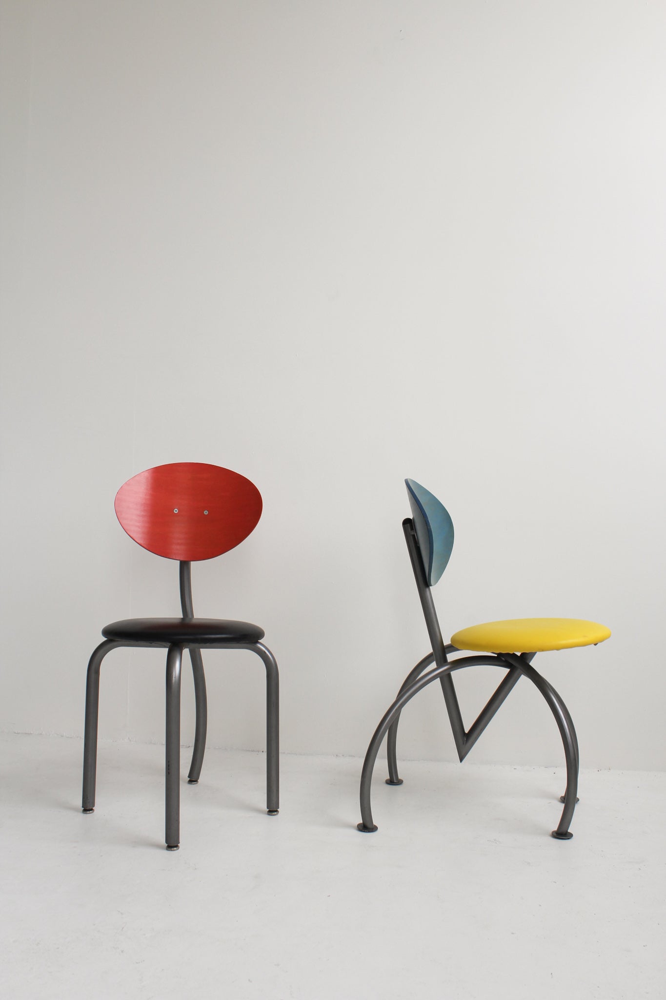 Color Block Memphis Style Chairs