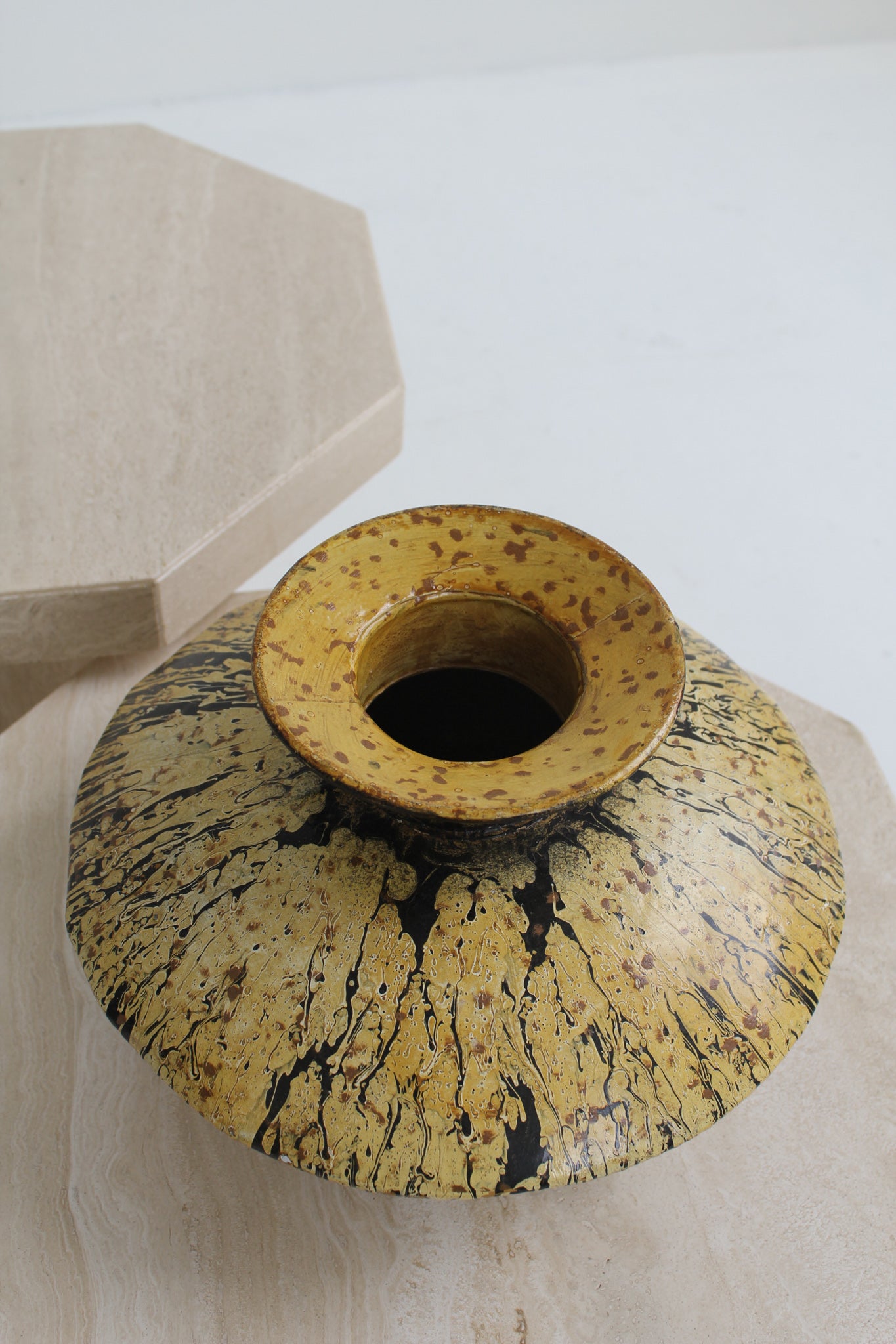 Saucer Shaped Metal Vase