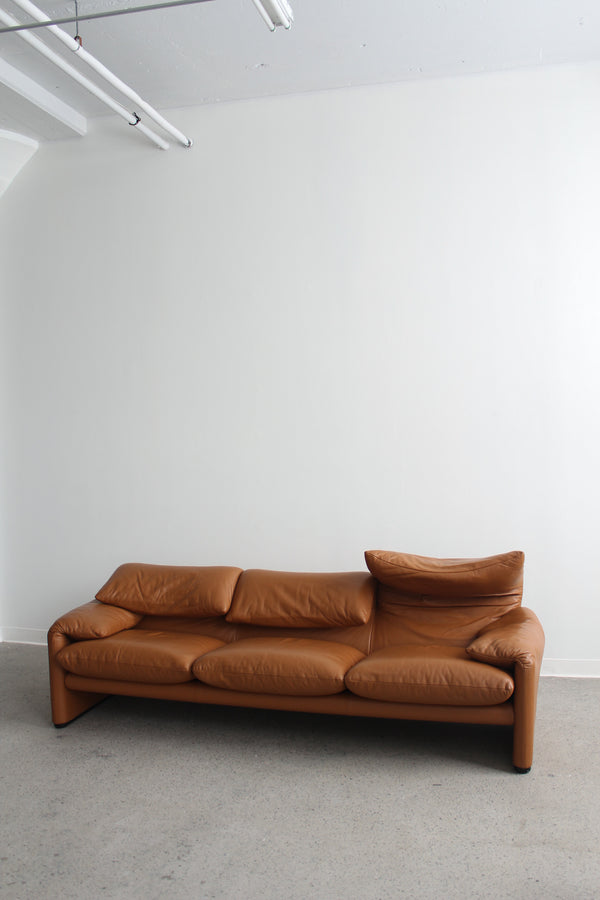 Three Seater Maralunga Sofa by Vico Magistretti for Cassina