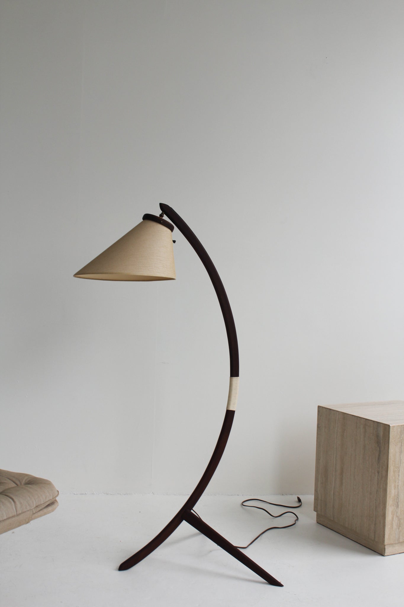 Danish Teak Bow Lamp