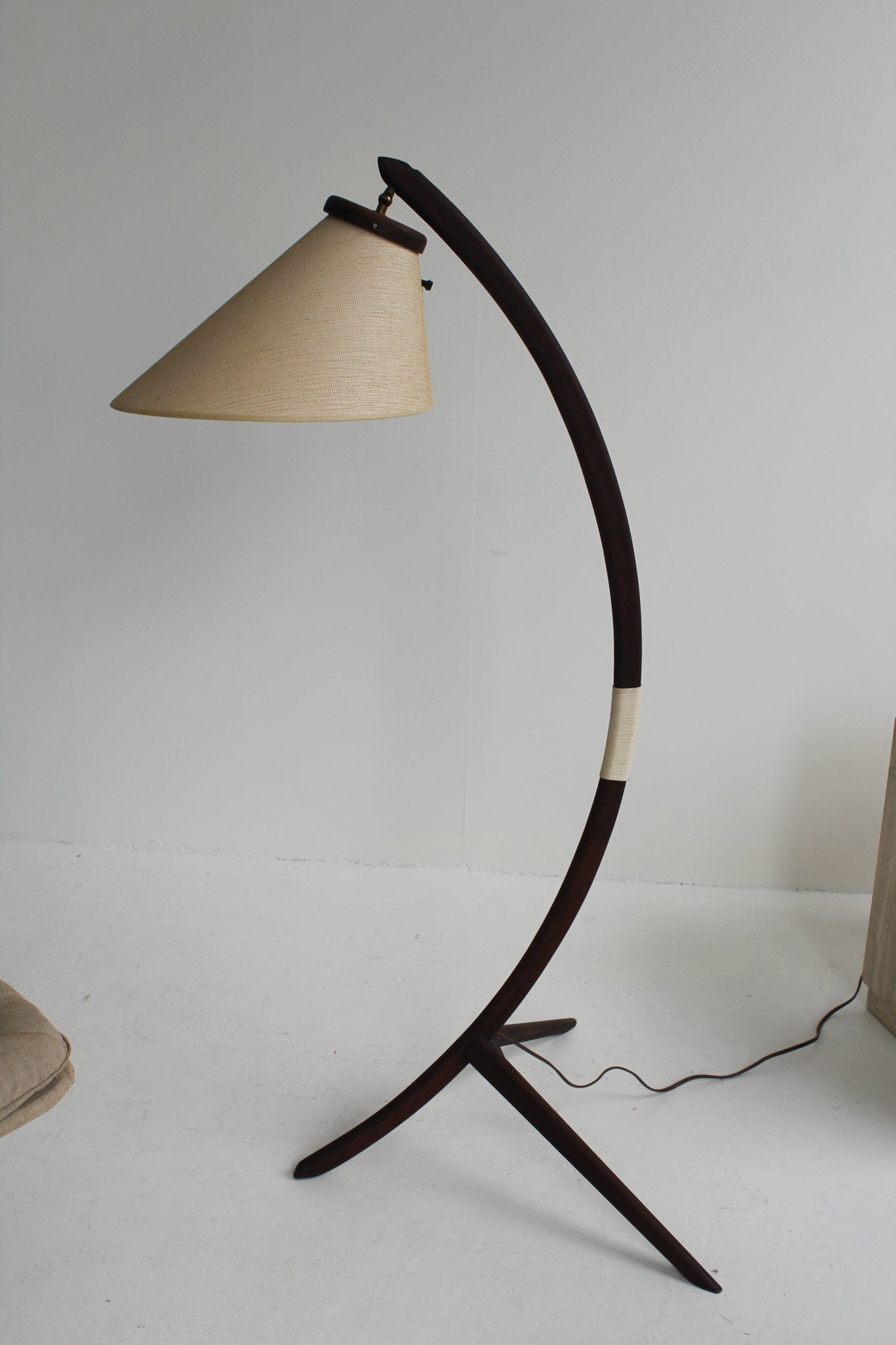 Danish Teak Bow Lamp