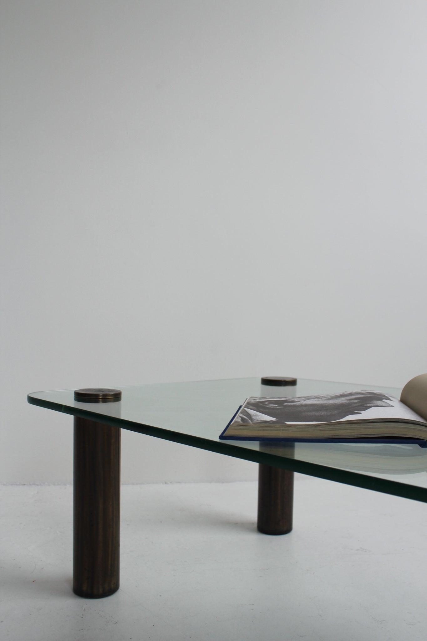 Brass and Glass Coffee Table by Pace