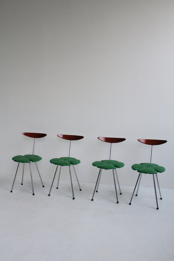 Green Effezeta Clover Leaf Chairs