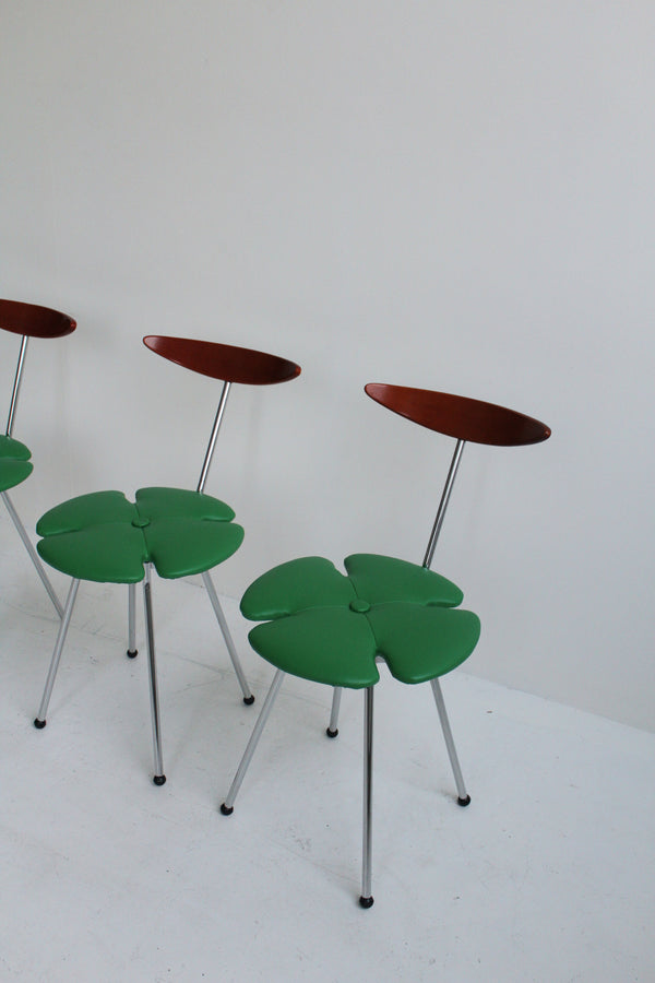 Green Effezeta Clover Leaf Chairs