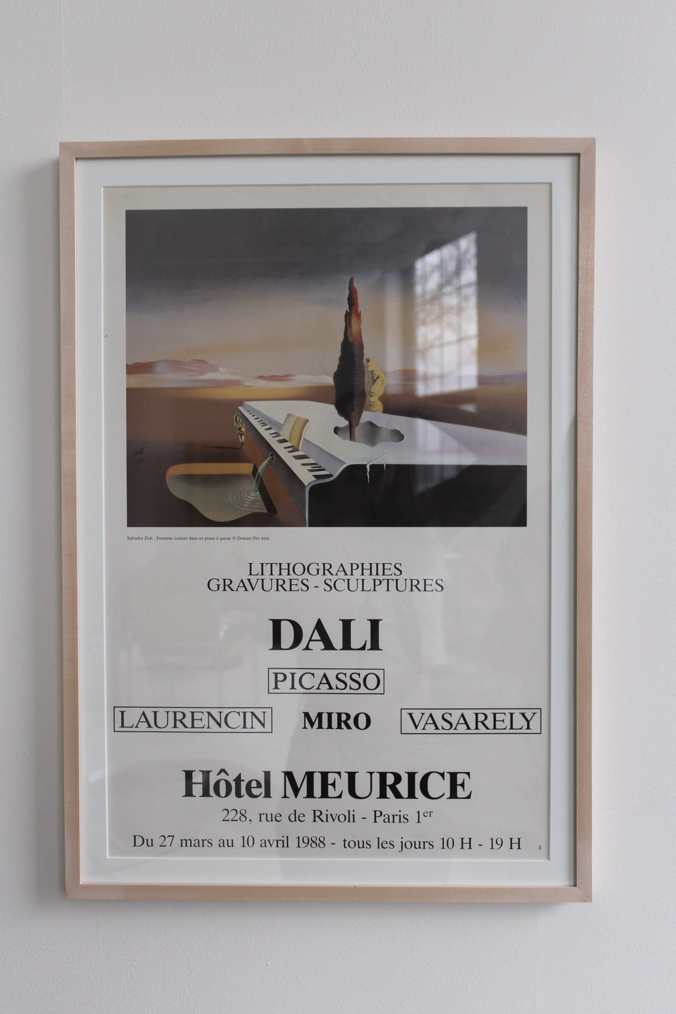Framed Print - Dali Picasso Miro Vasarely Laurencin, Hotel Meurice, 1988