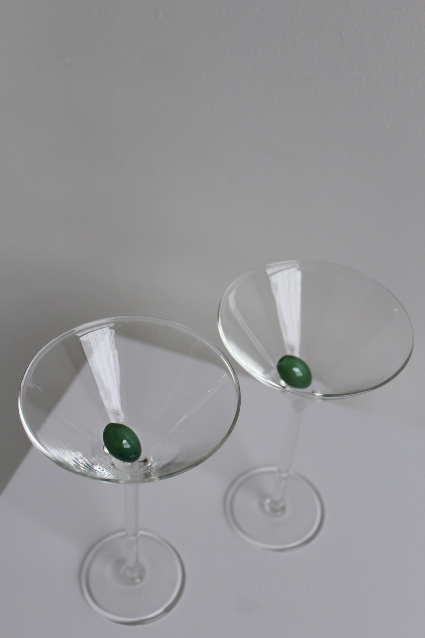 Martini Glass with Olive