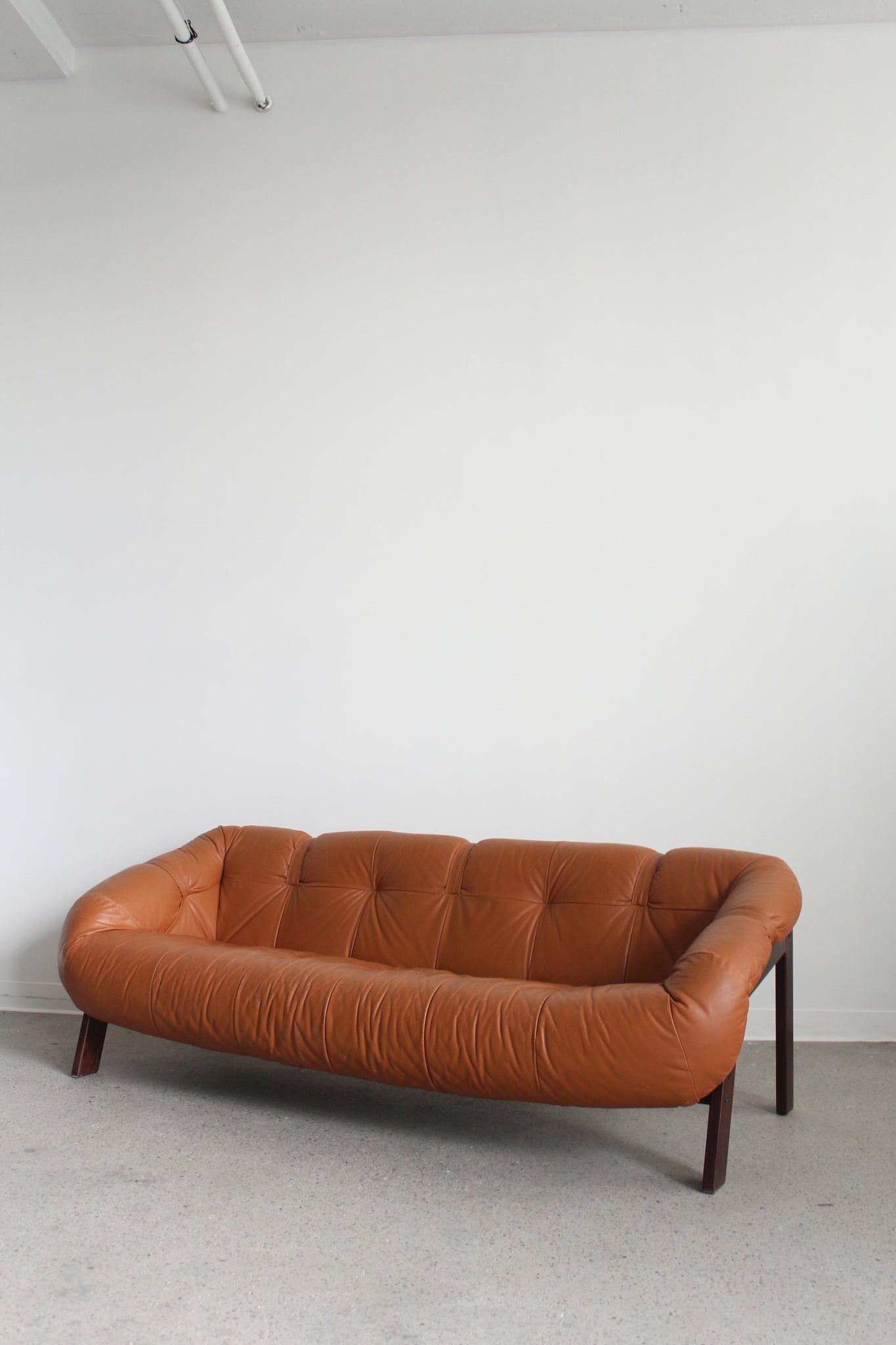 Three Seater Leather Sofa by Moveis Corazza