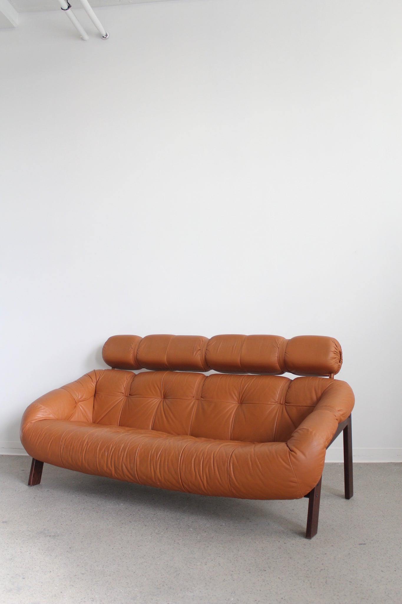 Three Seater Leather Sofa by Moveis Corazza