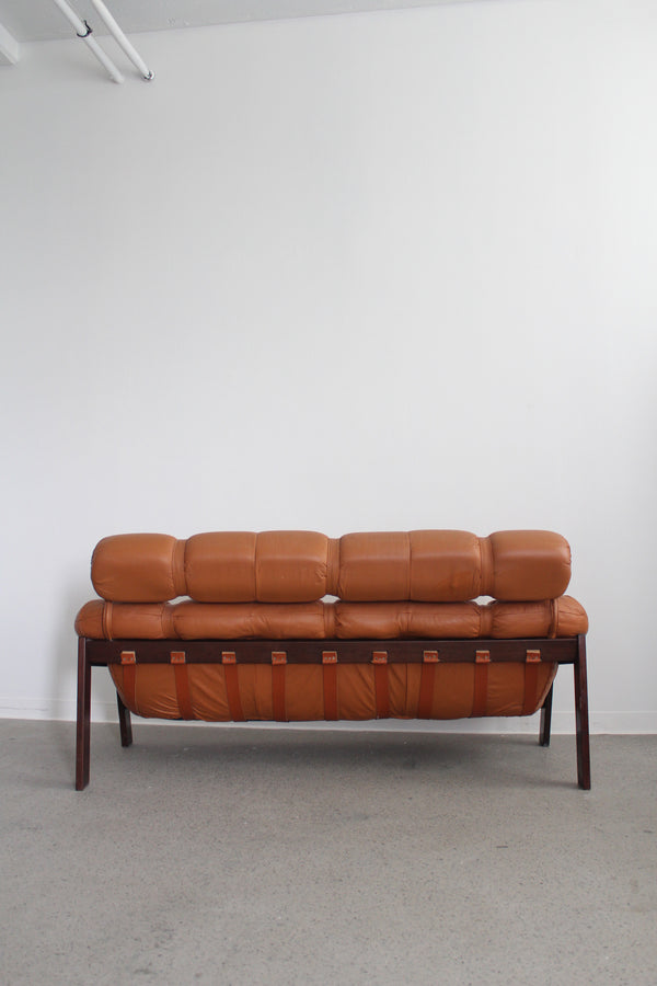 Three Seater Leather Sofa by Moveis Corazza