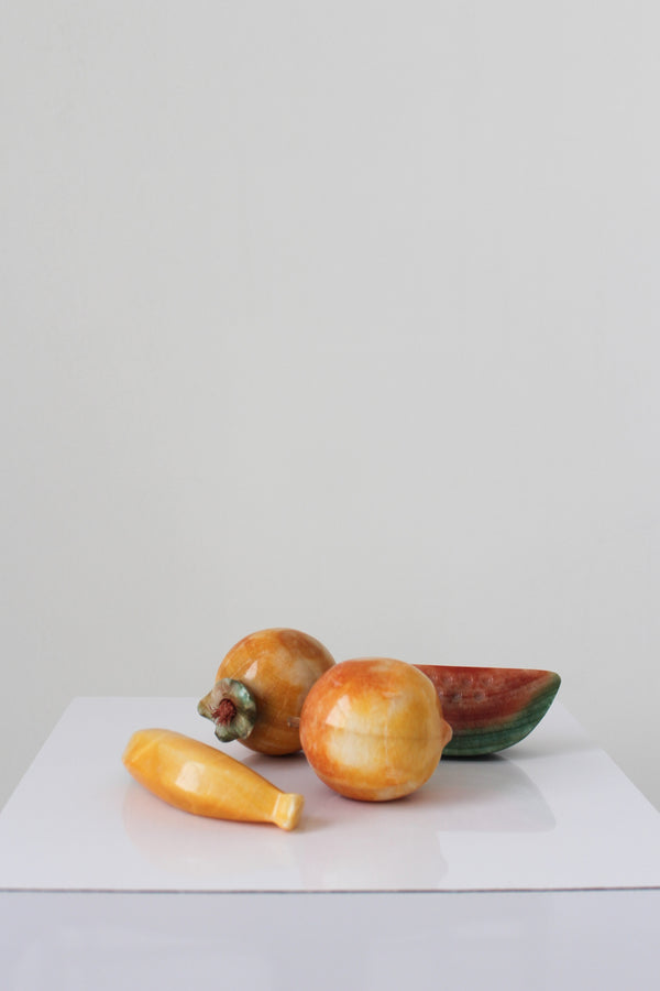 Alabaster Stone Fruit Set