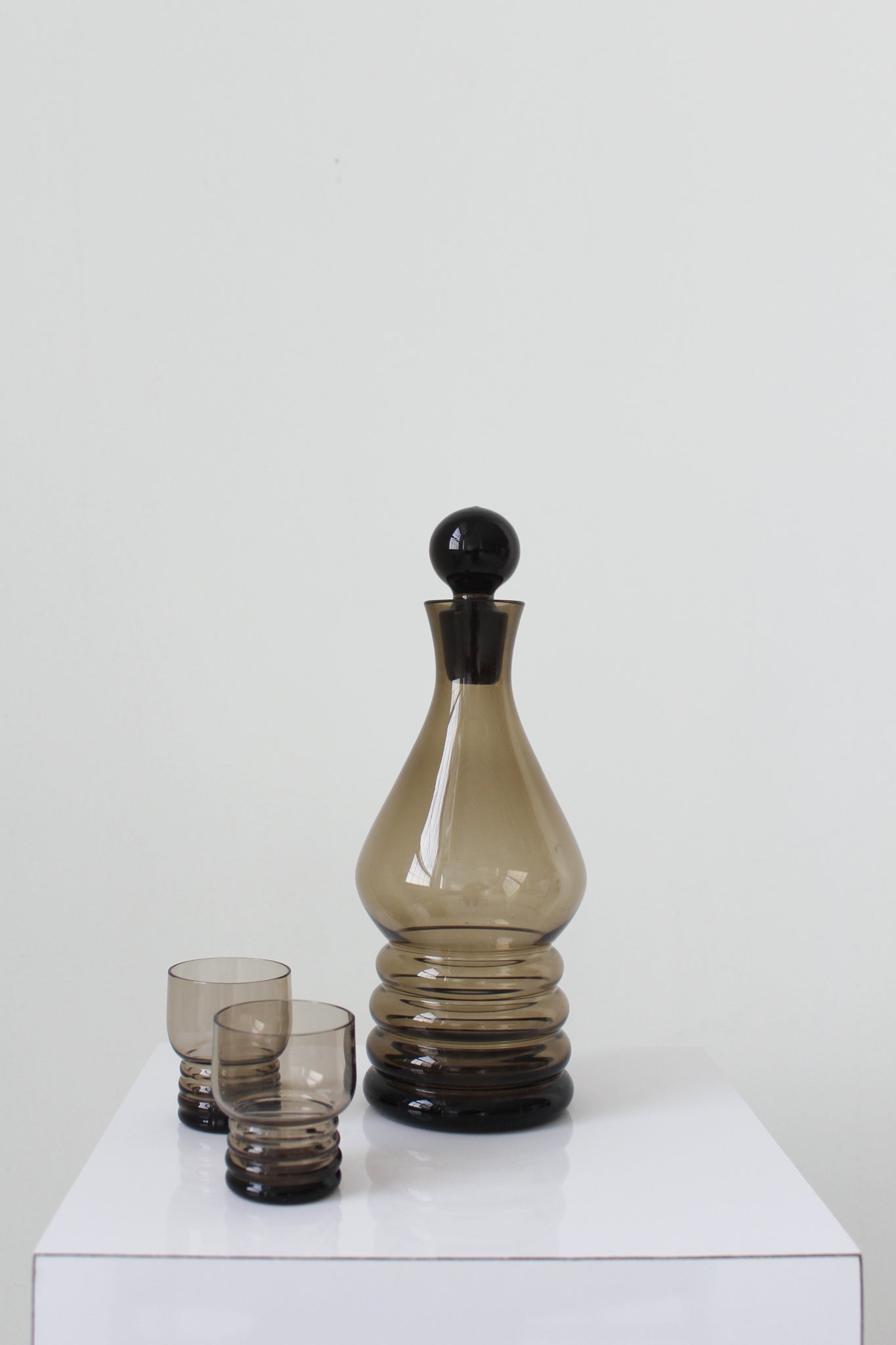 Smoked Glass Carafe Set