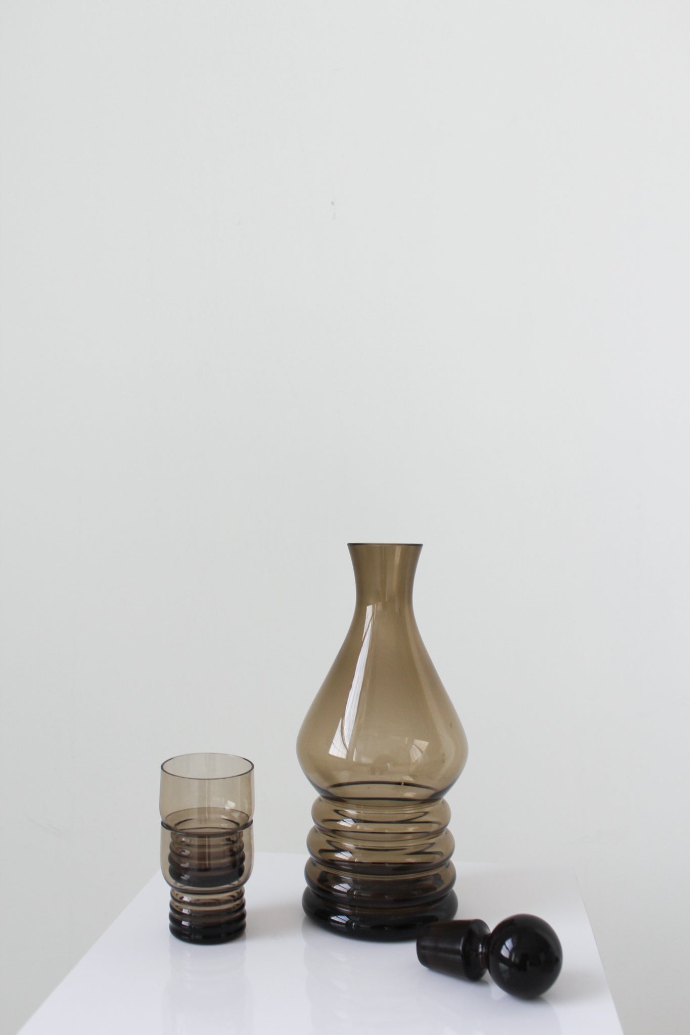 Smoked Glass Carafe Set