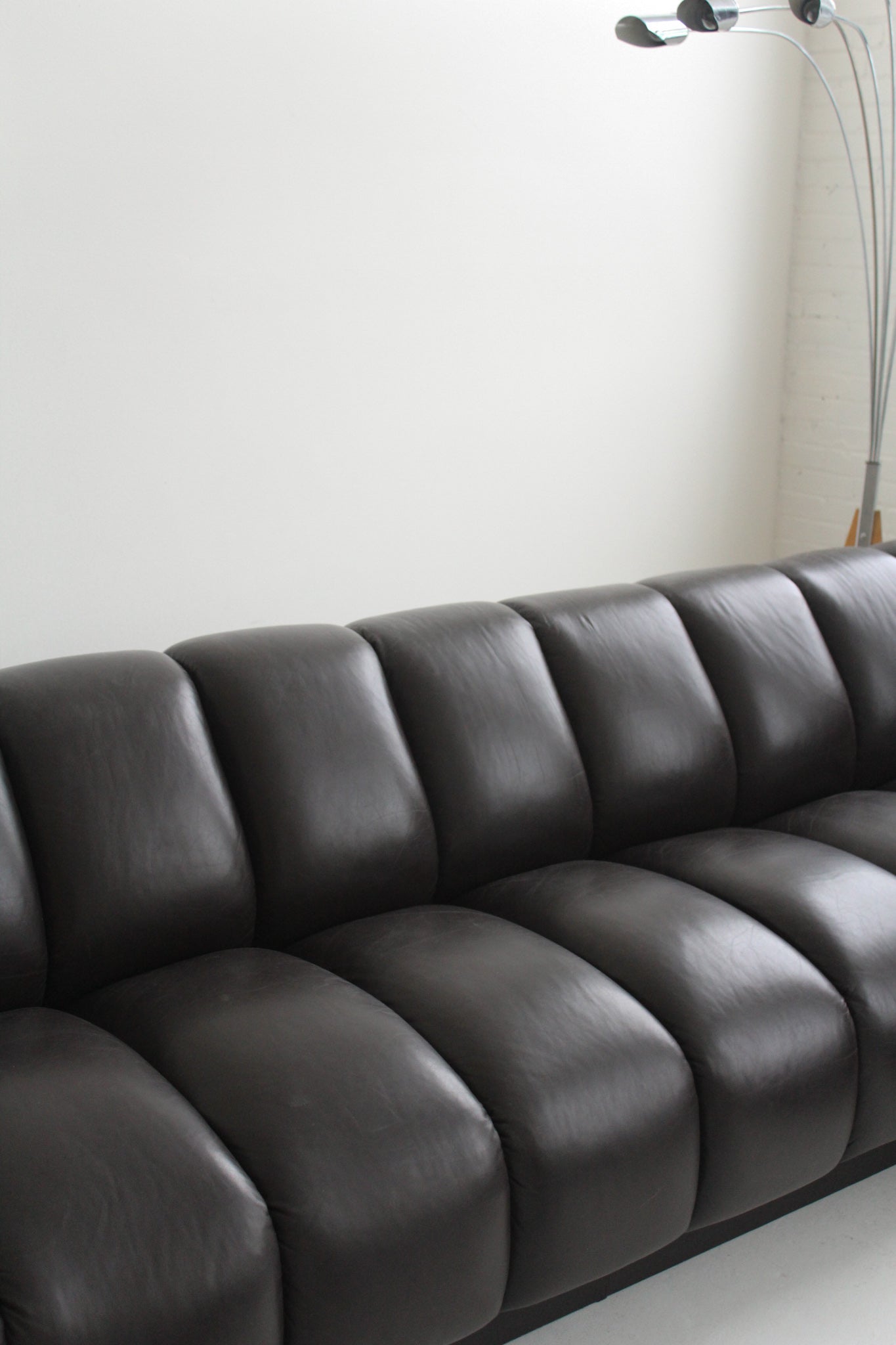 Tufted Leather Sectional