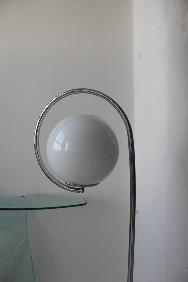 Swirled Chrome Floor Lamp