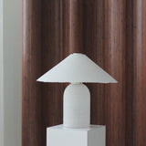 Lampe en verre à pois