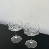 Set of Wave Coupe Glasses in Clear