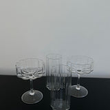 Set of Wave Coupe Glasses in Clear